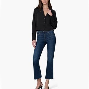 JOE’S JEANS HIGH RISE LDY CROPPED RAW EDGE SIZE 24 EUC